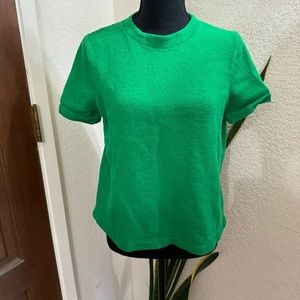 St. John Sport Green Wool Short Sleeve Women's Top